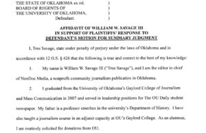 ‘Genuine dispute’: Where things stand in NonDoc v. OU NonDoc v. OU