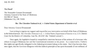 Treat formally requests Drummond intervention in tribal gaming lawsuit tribal gaming lawsuit