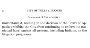 Hooper v. City of Tulsa case to continue in district court Hooper v. City of Tulsa