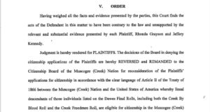 ‘Big win’: Muscogee Nation judge rules for Freedmen citizenship, tribe plans appeal Muscogee Freedmen ruling