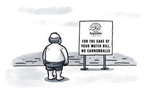 The water meter spins at the Edmond aquatic center Edmond aquatic center leak