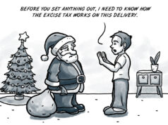 Ooops, Santa left his tax exempt certificate at home tax santa claus