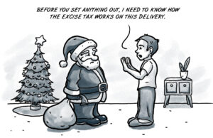 Ooops, Santa left his tax exempt certificate at home tax santa claus