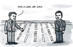 Improper merging? Drummond gives Gatz a citation Gentner Drummond, Tim Gatz