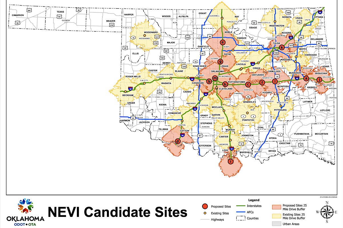 high-voltage EV charging stations in Oklahoma