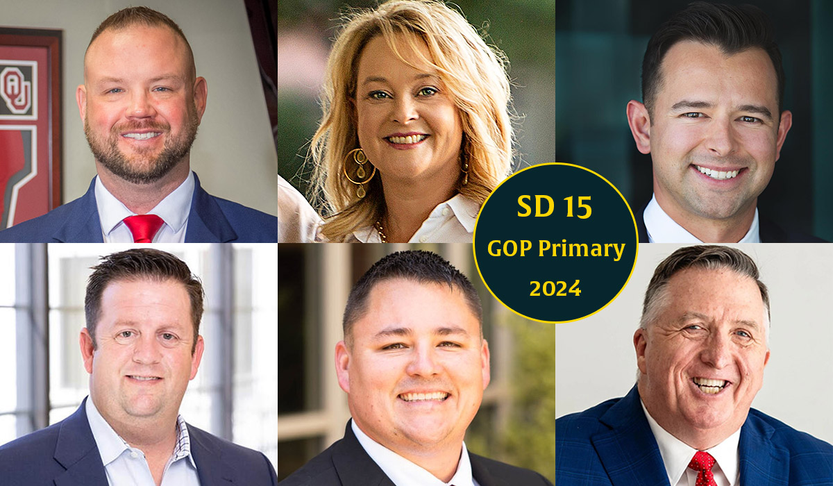 The six Republican candidates running for the Senate District 15 seat.