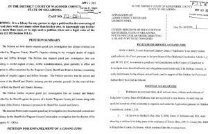 Grand jury petitions circulating in Wagoner, Kingfisher counties grand jury petition