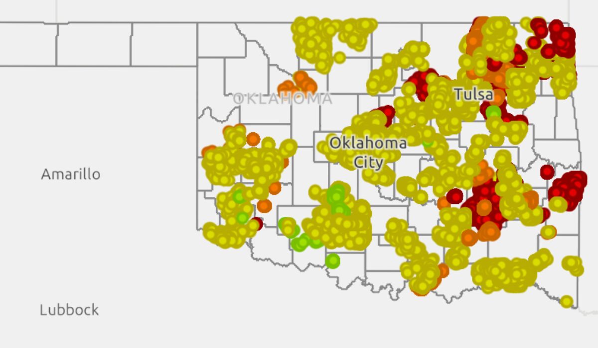 Map of ongoing ARPA-funded broadband development projects