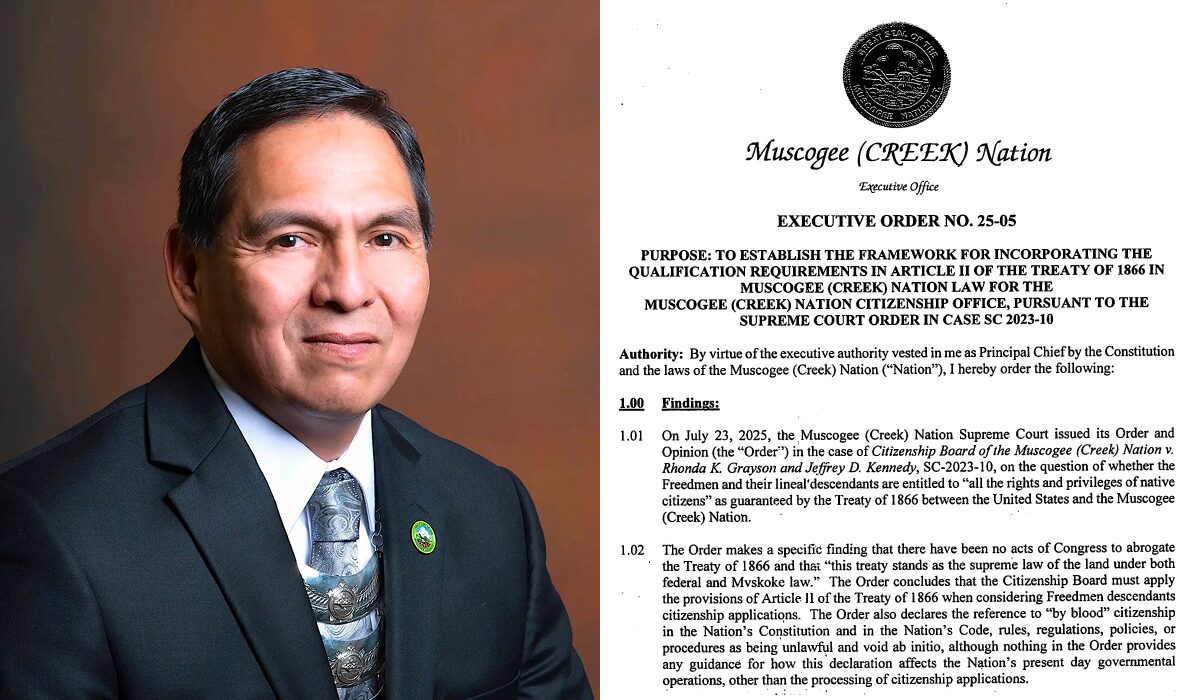 Muscogee Freedmen executive order