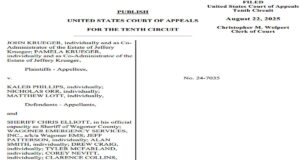 10th Circuit: Wagoner County officers potentially liable in death of Jeffrey Krueger Jeffrey Krueger