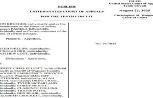 10th Circuit: Wagoner County officers potentially liable in death of Jeffrey Krueger Jeffrey Krueger