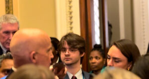 From skipping school to covering it: Kevin Eagleson joins NonDoc NonDoc reporter Kevin Eagleson participates in a media scrum outside of the House of Representatives.