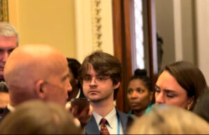 From skipping school to covering it: Kevin Eagleson joins NonDoc NonDoc reporter Kevin Eagleson participates in a media scrum outside of the House of Representatives.