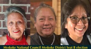 Three familiar candidates campaign for open Mvskoke District B seat Mvskoke District B Seat