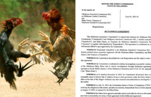 Gamefowl PAC ordered to dissolve, Chairman Anthony DeVore charged with cockfighting crime Oklahoma Gamefowl Commission PAC, Anthony DeVore charged