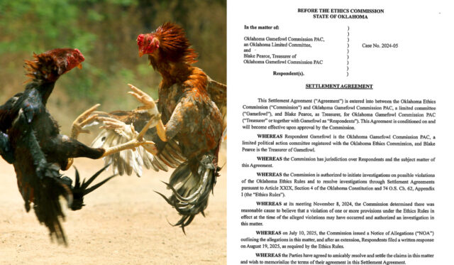 Oklahoma Gamefowl Commission PAC, Anthony DeVore charged