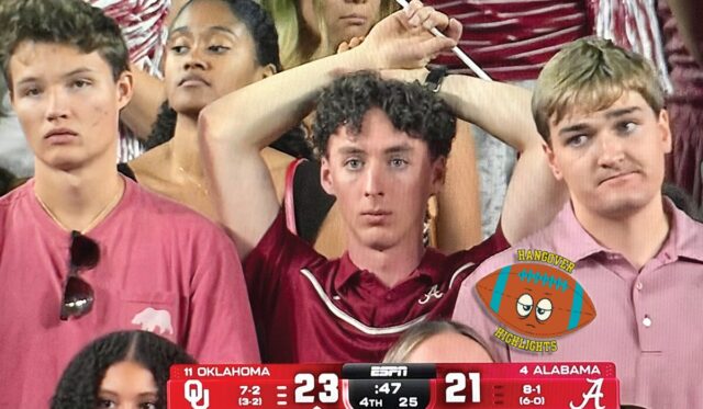 sad Alabama fans, OU win