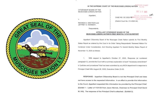 Muscogee Freedmen status report