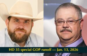Dillon Travis, Mike Waters tout rural bonafides in HD 35 Republican runoff HD 35 Republican runoff
