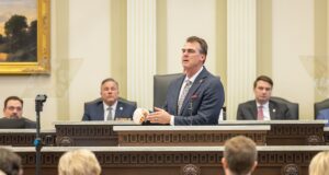Stitt seeks ‘conservative state questions’ to limit Medicaid, snuff marijuana, appoint superintendent Kevin Stitt state questions pitched