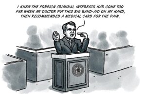 With wounded wing, Stitt suggests rolling back Medicaid expansion, medical marijuana Stitt hand